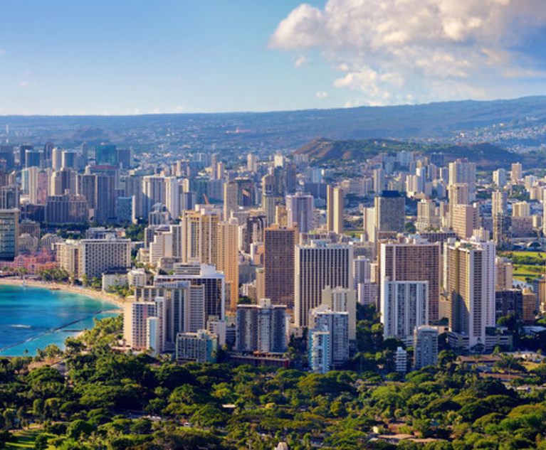 Spectacular view of Honolulu city, Oahu