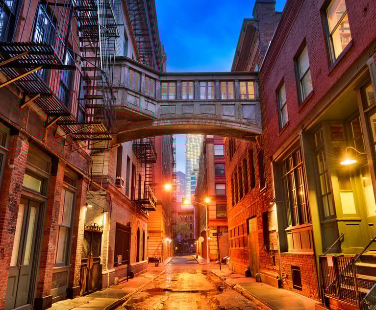 Tribeca Alley in New York