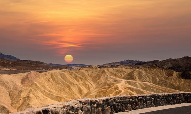 Zabriskie point, death valley, california, usa