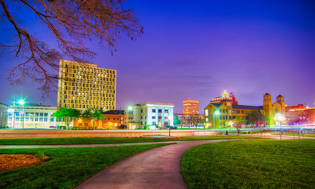 topeka kansas downtown at night