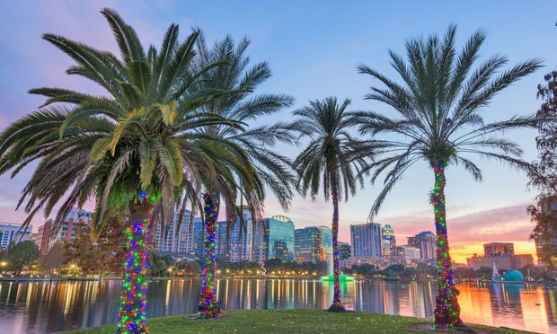 Eola Lake skyline