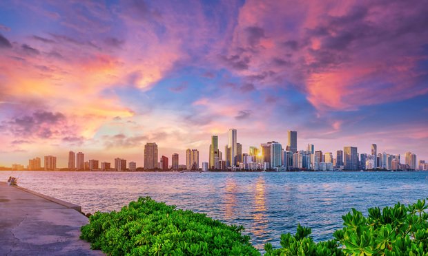 Miami Skyline at Sunset