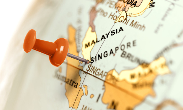 Singapore on map
