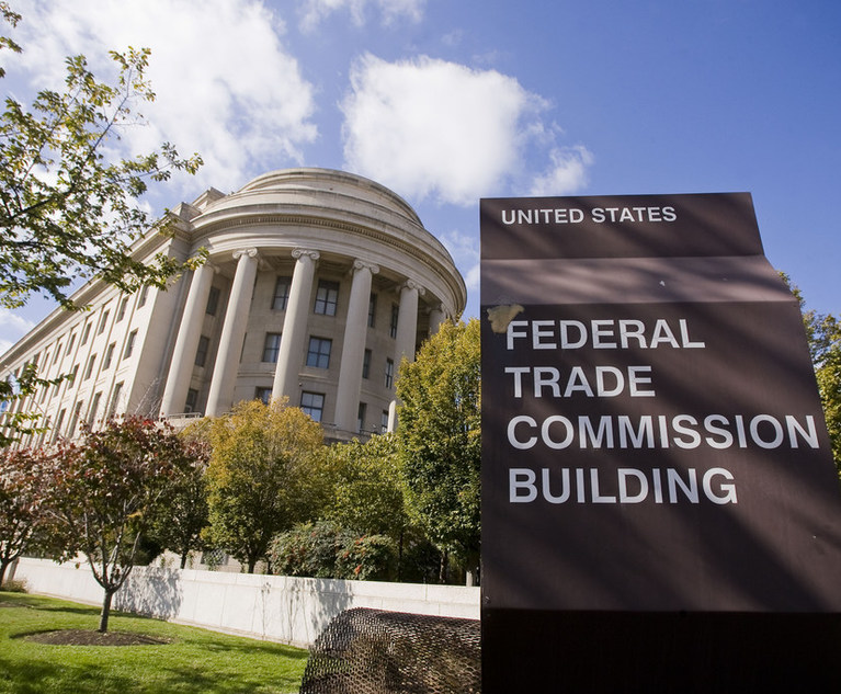 The Federal Trade Commission's offices in Washington. Credit: Diego M. Radzinschi/ALM