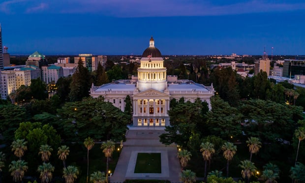 California State Capitol Building in Sacramento. Photo: Jason Doiy/ALM