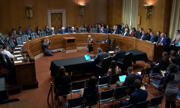 The Senate HELP Committee room on Sept. 19, 2024, during the contempt vote meeting.