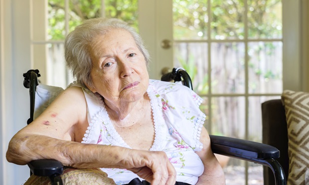 An older woman.