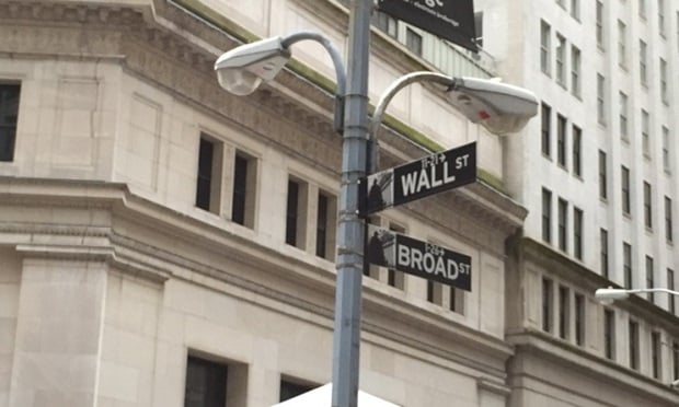 The Wall Street sign