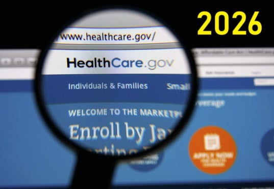 A detail from the HealthCare.gov website with 2026 on it.