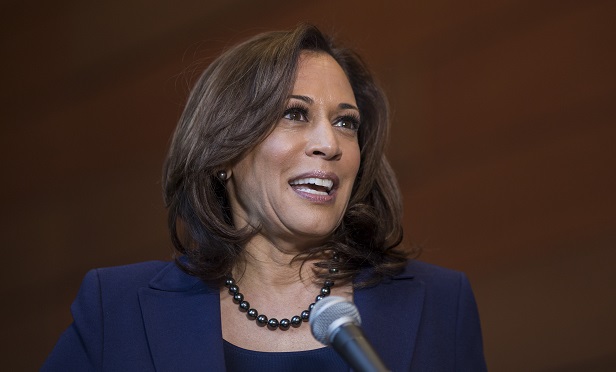 Senator Kamala Harris, a Democrat from California, speaks during a press conference at Howard University in Washington, D.C., U.S., on Monday, Jan. 21, 2019. Harris said Monday she'll pursue the Democratic presidential nomination in 2020, a decision announced with deliberate symbolism on Martin Luther King Jr. Day that cuts to the heart of a potentially history-making candidacy. Photographer: Zach Gibson/Bloomberg