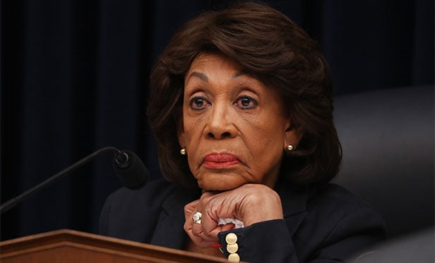 House Financial Services Committee Chairwoman Maxine Waters