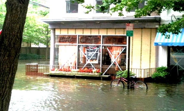 A business in New Jersey flooded by Hurricane Irene (Photo: Allison Bell/ALM)