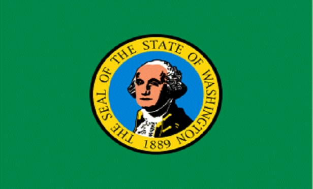 A Washington state flag