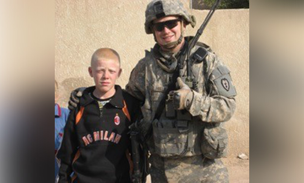 Christopher Hellie in Army uniform